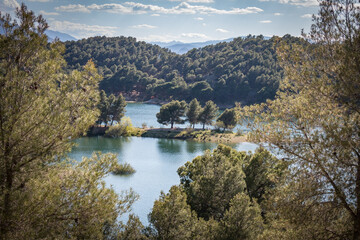 Fototapeta premium lake in the andalusian mountains, spain