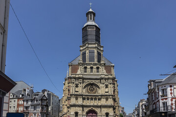 Fototapeta premium Notre-dame De Bon Secours Church (Eglise Bonsecours, XIX century) in Trouville-sur-mer, Normandy, France.