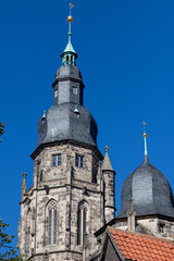 Towers of the Moritz church in Coburg