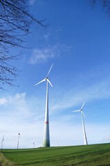 wind turbine  producing renewable energy