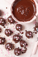 chocolate cake with icing