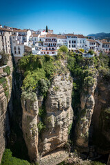 view of the city of ronda, andalusia, spain