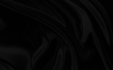 Black gray satin dark fabric texture luxurious shiny that is abstract silk cloth background with patterns soft waves blur beautiful.