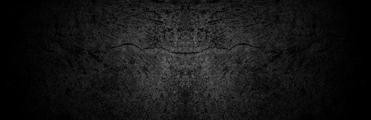 Obraz premium Old wall texture cement dark black gray panorama background abstract grey color design are light with white gradient background.