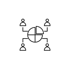 Organization diagram icon. Organization and teamwork icon. Vector