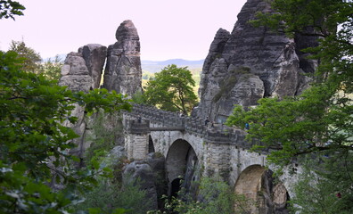 Basteibrücke zwischen den Basteifelsen