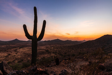 Sunset view from Apache Wash Trail Phoenix Arizona