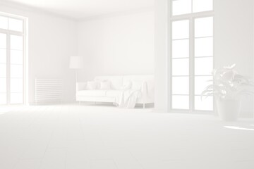 Modern interior design. 3D illustration