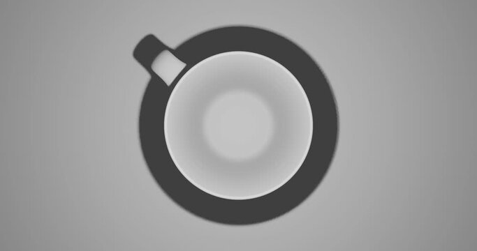 3d render with a cup of black coffee showing rest time