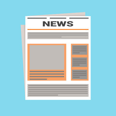 Newspaper news. Vector illustration.