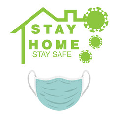 Stay home and safe health care pandemic surgical mask