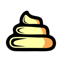 poop icon isolated on white background from virus collection