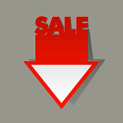 Mega Sale arrow banner tag. Abstract pointer background. Advertising discount sale arrow poster. super sale arrow illustration