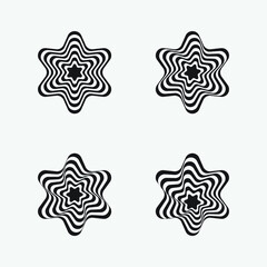 geometric star shape vector. abstract graphic element design