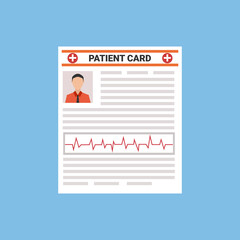 Patient card concept. Vector illustration.
