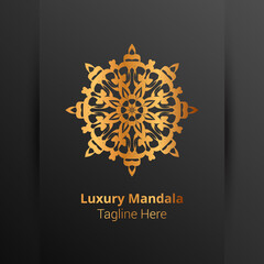 Luxury ornamental mandala logo background, arabesque style.