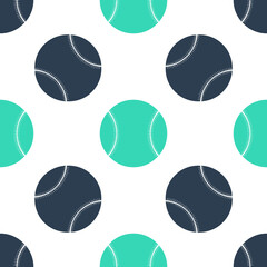 Fototapeta premium Green Baseball ball icon isolated seamless pattern on white background. Vector.