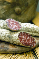 black pork salami in Italy