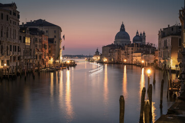 Fototapeta na wymiar Venice. Grand Canal at dawn. Long exposure.