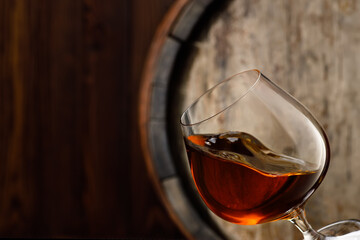 cognac in snifter glass