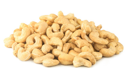 Fototapeta premium Cashews isolated on the white background.