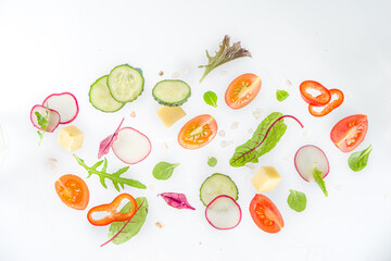 Spring salad ingredients