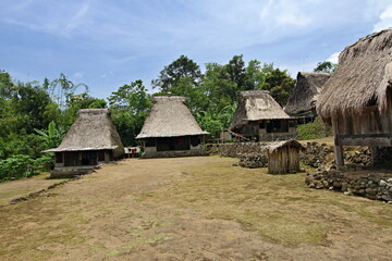 Fototapeta na wymiar Luba traditional village of Ngada people. Located near Bajawa City. Flores Island. Indonesia. Asia.