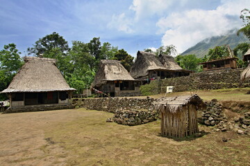 Luba traditional village of Ngada people. Located near Bajawa City. Flores Island. Indonesia. Asia.