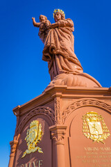The Statue of Our Lady of France in the city of Le Puy en Velay (Auvergne, France), built using the metal of Russians canons