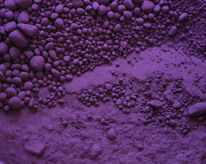 Color background and texture: purple pigment.