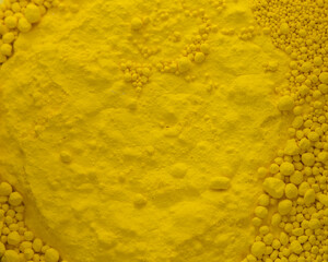 Color background and texture: yellow pigment.