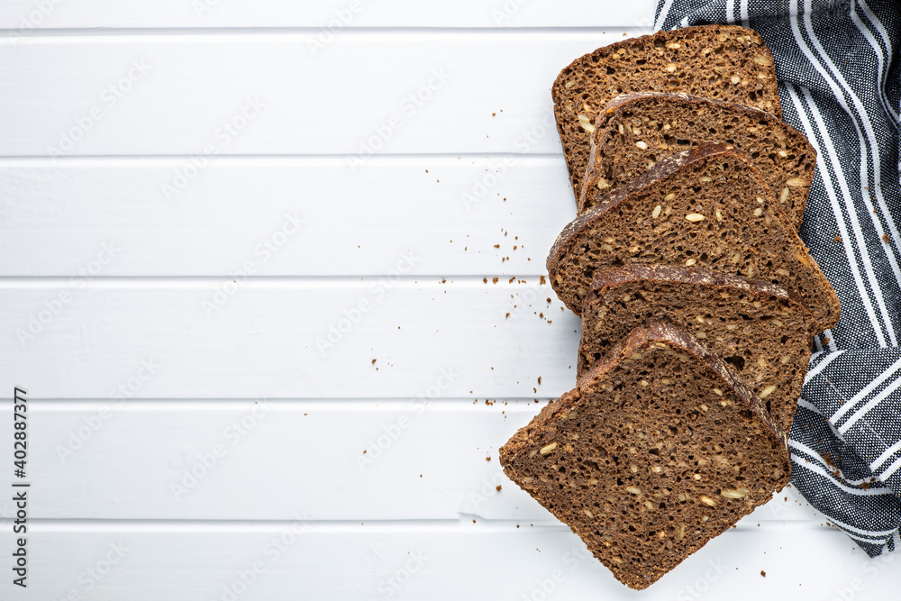 Wall mural Dieting cereal bread with sunflower seeds