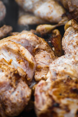 grilled chicken grilled on coals