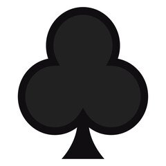 Cards symbol. Clubs suit. Playing cards icon. Vector illustration for casino