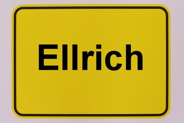 Illustration eines Stadteingangsschildes der Stadt Ellrich