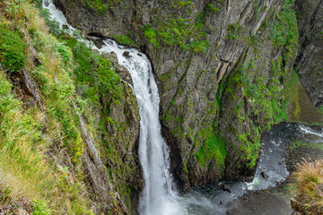 Fototapeta na wymiar Huge waterfall Vøringsfossen in the Hardangevidda