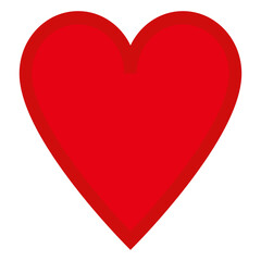 Hearts suit. Cards symbol. Casino icon. Vector illustration isolated on white background.