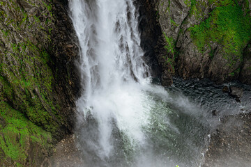 Huge waterfall Vøringsfossen in the Hardangevidda