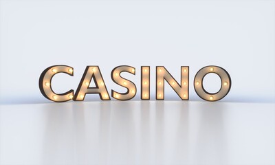 3d Rendering Text on Casino