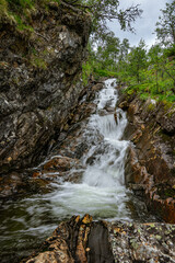 Small waterfall at the Vøringsfossen in Norway