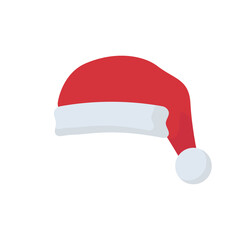 Santa Claus red hat icon. Vector illustration.