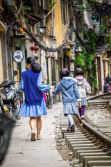 Obraz na płótnie Canvas Railroad Street in Ho Chi Minh City - Vietnam