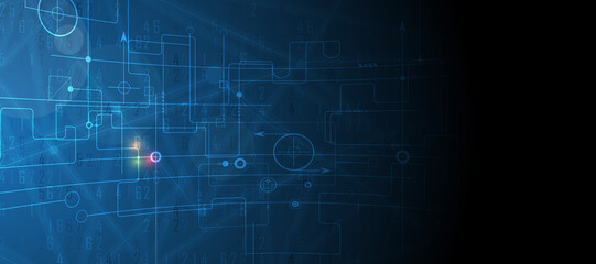 Technology data background, idea of global business solution