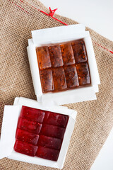 natural handmade jelly candies with flax and chia seeds. healthy eating