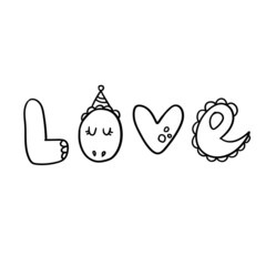 vector hand-drawn inscription 