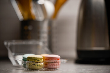 beautiful colored delicious macaroon