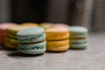 beautiful colored delicious macaroon