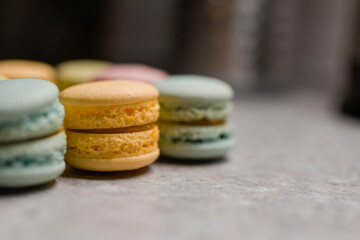 beautiful colored delicious macaroon