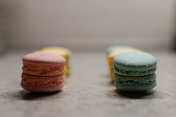 beautiful colored delicious macaroon