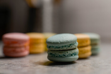 beautiful colored delicious macaroon